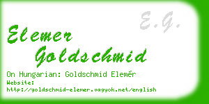 elemer goldschmid business card